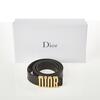 Christian Dior Black Leather D-Fence Belt with Box - 2