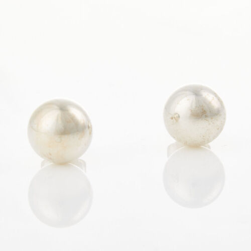 Tiffany & Co, Sterling Silver Ball Stud Earrings with Box