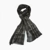 Burberry, Sheer Black and White 100% Silk Scarf