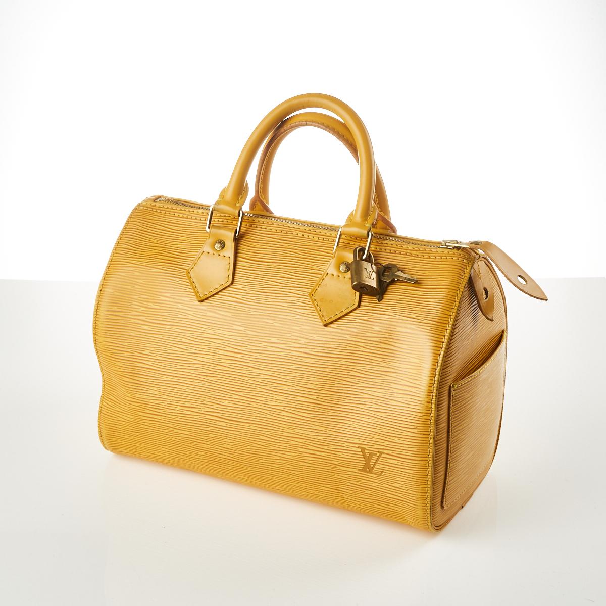 LOUIS VUITTON Yellow Epi Leather Speedy 25 - The Purse Ladies