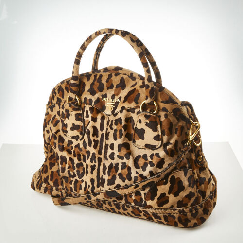 Leopard calf hair handbag best sale