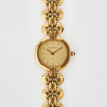 A Gold Tone, 21mm Ladies Bucherer Quartz Wristwatch