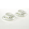 Hermès Mesclun Set of Two Cups and Saucers with Box