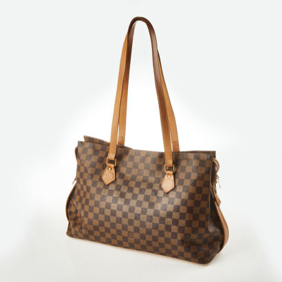 Louis Vuitton Damier Ebene Columbine Tote Bag