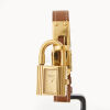 Hermes Kelly Cadenas Wristwatch on Brown Leather Strap