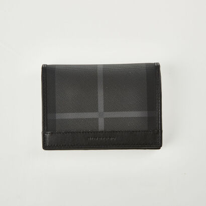 Burberry Black Nylon Card Holder Wallet with Box - Near New