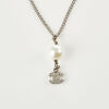 Chanel Crystal CC Faux Pearl Necklace