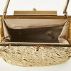 Dolce & Gabbana Metallic Gold Brocade Fabric Sara Frame Bag - 2