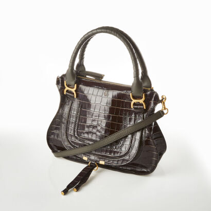 Chloe Croc Embossed Marcie Bag