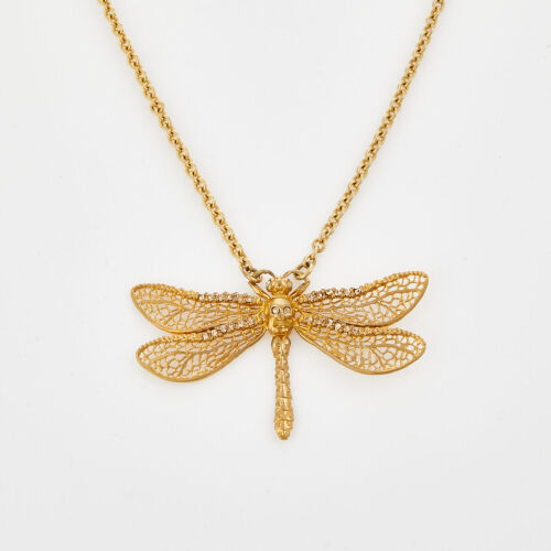 Alexander McQueen Dragonfly Necklace with Box