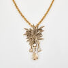 Oscar De La Renta Gold Tone Crystal Necklace with Box