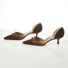 Manolo Blahnik Brown Suede Heels, Size 42 - 2