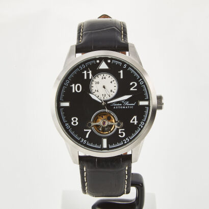 Stainless Steel, 44mmm Lucien Piccard Automatic GMT Wristwatch