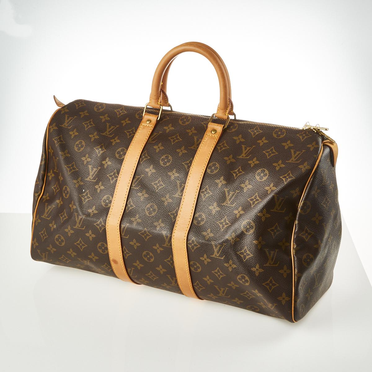 Sold at Auction: Louis Vuitton 45 Keepall Leather Bag