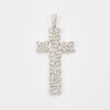 18ct White Gold, .35ct Diamond Foliate Design Cross