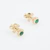 18ct Yellow Gold, .53ct Emerald Stud Earrings - 2