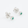 18ct White Gold, .40ct Emerald Stud Earrings - 2