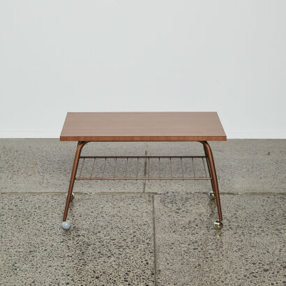 A Retro Formica And Metal Coffee Table