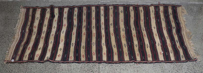 A Large Vintage Striped Persian Shiraz Rug