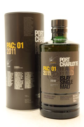 (1) Bruichladdich Port Charlotte Cask Exploration Series PAC 01 Heavily Peated 8 Year Old Single Malt Scotch Whisky, 56.1% ABV