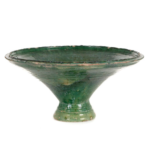 A Large 19th Century Green Berber Couscous Bowl