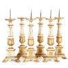 Six French 19th Century Pricket Candlesticks