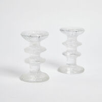 A Timo Sarpaneva Pair Festivo Candle Holders For Iittala