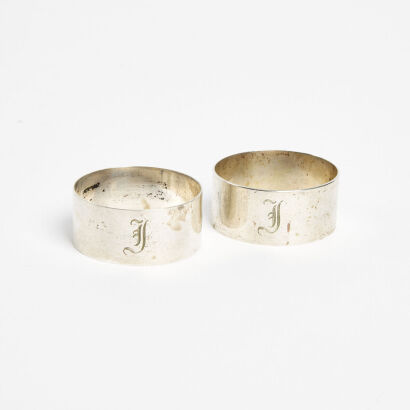 A Pair Of Silver Napkin Rings