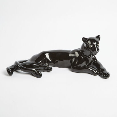 A Beautiful Ceramic Black Panther