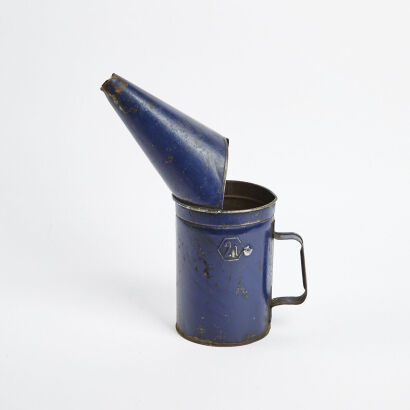 A Vintage Blue Oil Can Pourer