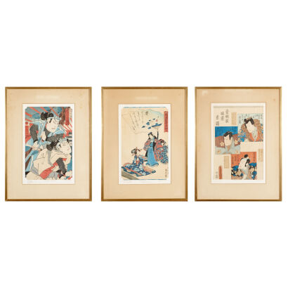 Three Japanese Woodblock Prints