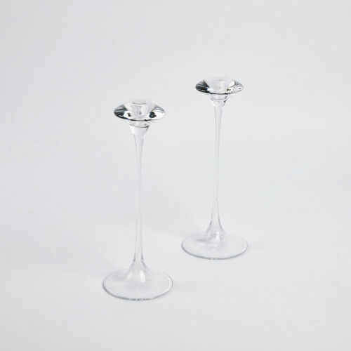 A Pair Of Kjell Engman Fanfar Candleholders For Kosta Boda