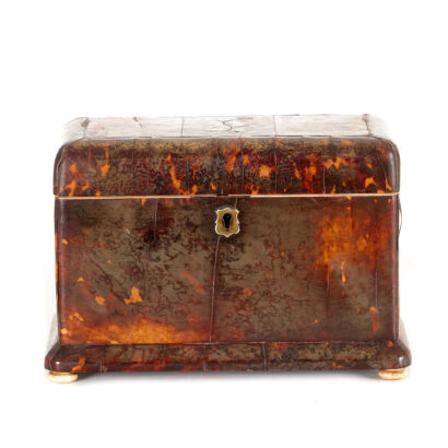 A Victorian Tortoiseshell Tea Caddy