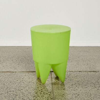 A Philippe Starck Bubu Stool In Fluorescent Green