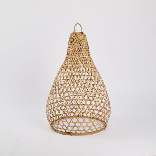 A Large Woven Bamboo Pendant Lampshade