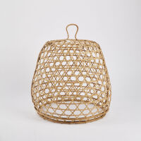 A Large Woven Bamboo Pendant Lampshade