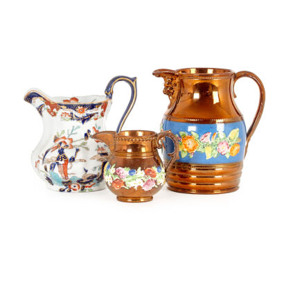 Three English 19th Century Jugs