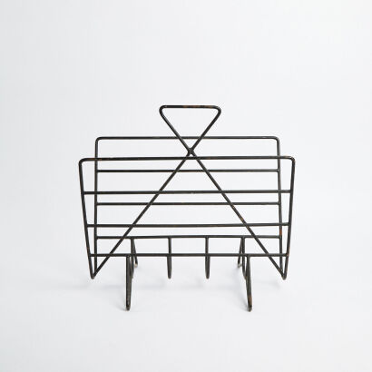 A John Crighton Style Wire Magazine Rack