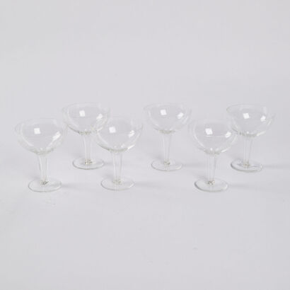 A Set Of Six Hollow Stem Etched Coupes
