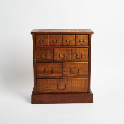 A 19th Century Ten Draw Cedar Captains Chest