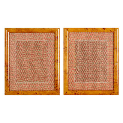 A Pair of Burr Walnut Photo Frames