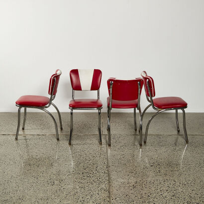 A Set Of Four Vitro USA Diner Chairs