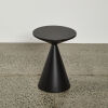 A Black Metal Conical Side Table - 2