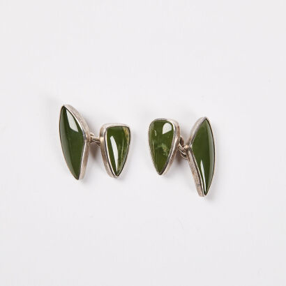 A Pair of Pounamu Cufflinks