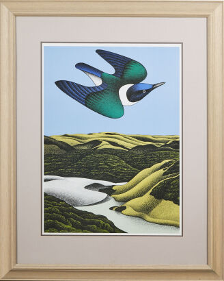DON BINNEY Swoop Of The Kotare Waimanu Print