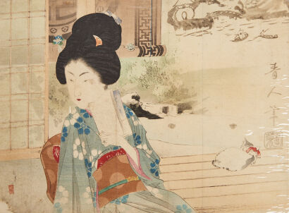 A Vintage Japanese Rice Paper Print