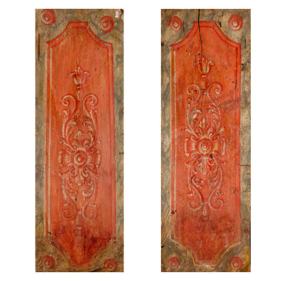 A Pair of 19th Century Spanish or Peruvian Painted Panels