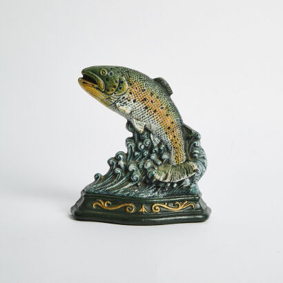A Vintage Wrights Cast Iron Door Stop