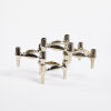 A Set Of Four Nagel Mid-Century Stacking Silver Chrome Candle Holders