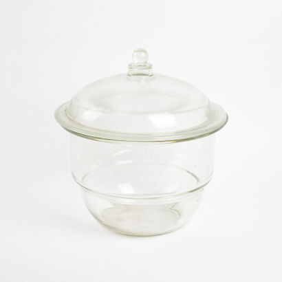 A Large Vintage Lidded Glass Pot